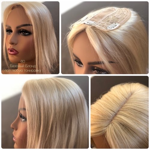 Накладка из натурального волоса блонд цвет 60